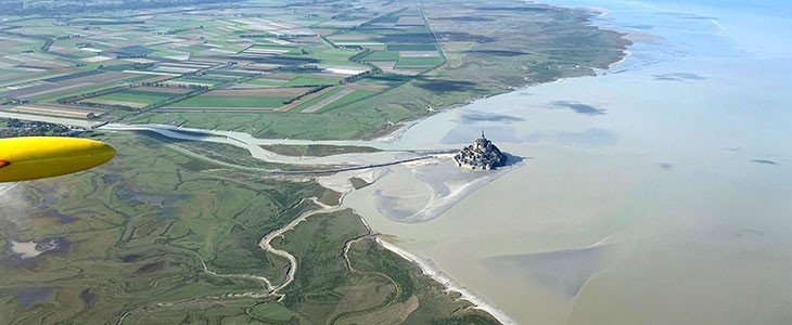 vol en avion de chasse Mont St Michel